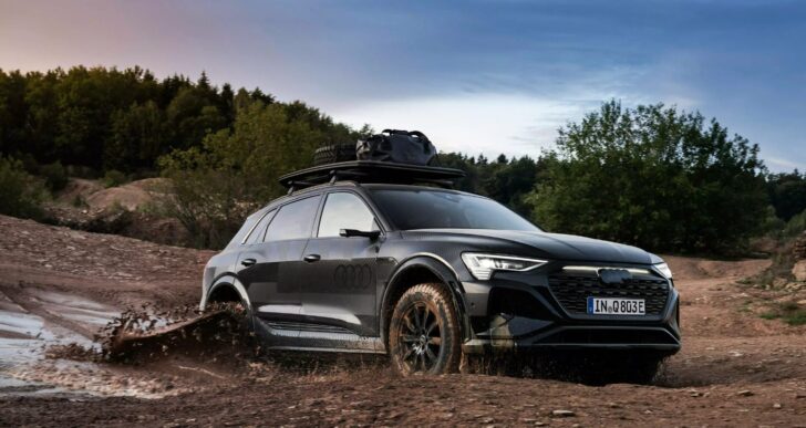 Audi Q8 E-Tron Edition Dakar Puts Electric Powertrain on Dirty Terrain